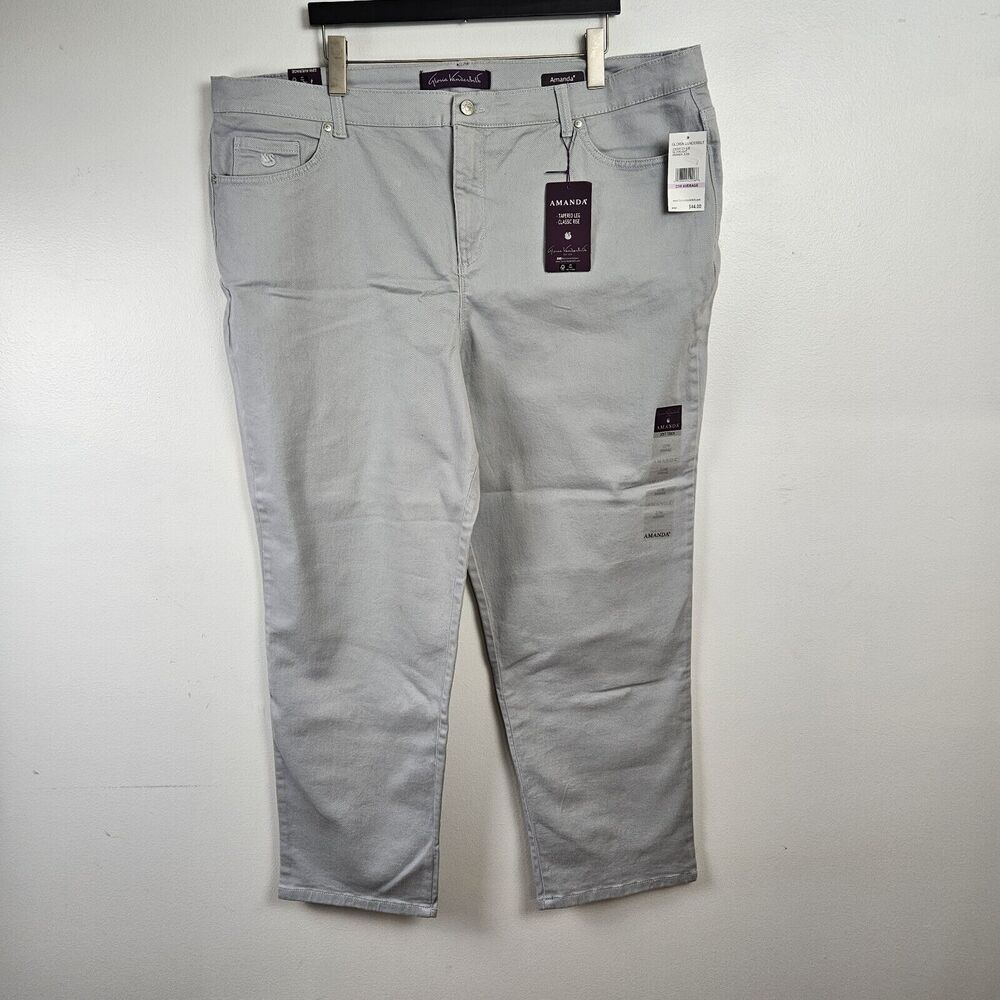 Gloria Vanderbilt Amanda PLUS 22W Gray Tapered Leg Soft Touch Jeans NWT